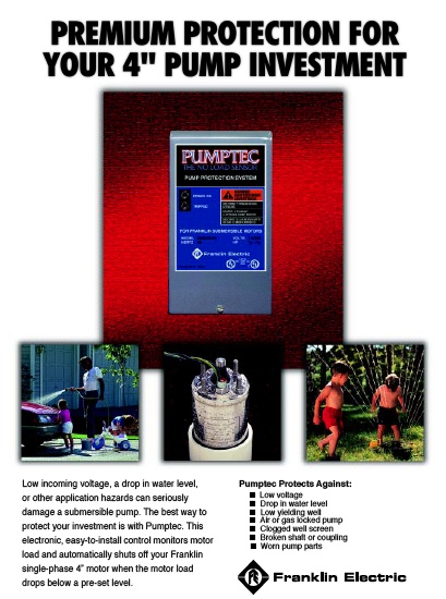 Franklin Pumptec motor protection monitor three phase